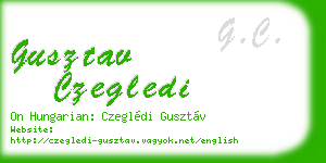 gusztav czegledi business card